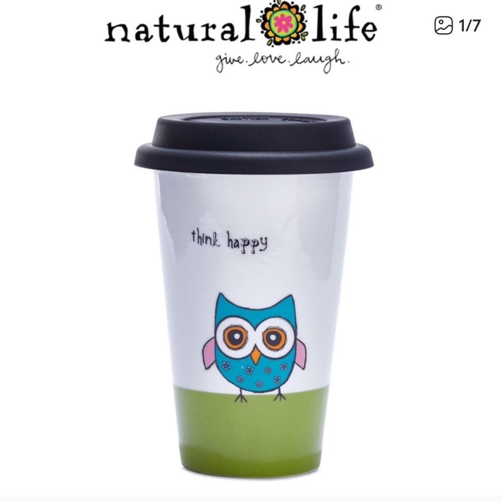 Natural Life Think Happy Mug